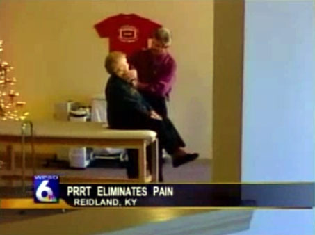 Gary Brown uses PRRT to relieve pain on a patient